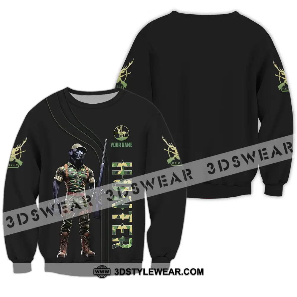 Unisex Shirt - Custom Text Shirt Hunter Long Sleeve / S T-shirt