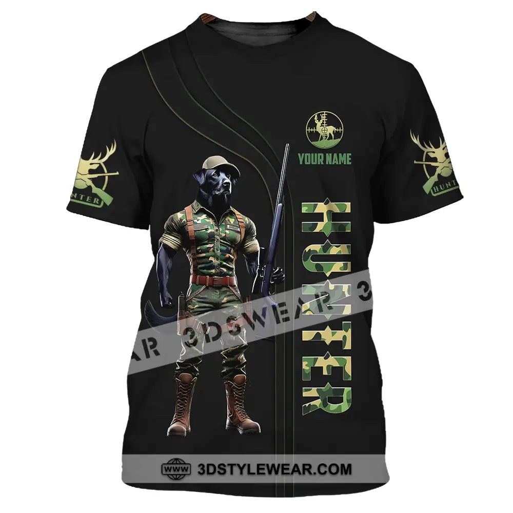 Unisex Shirt - Custom Text Shirt Hunter T-Shirt / S T-shirt