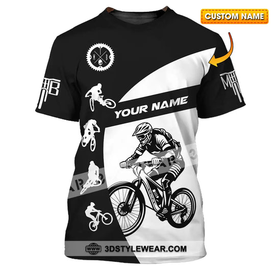 Unisex Shirt - Custom Text Mountain Bike Sport T-Shirt