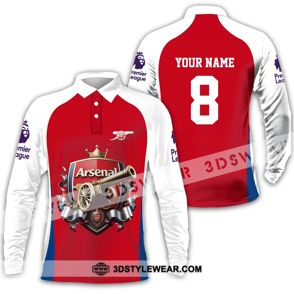 Unisex Shirt - Custom Text Shirt The Gunners Shirt Long Sleeve Polo / S T-shirt