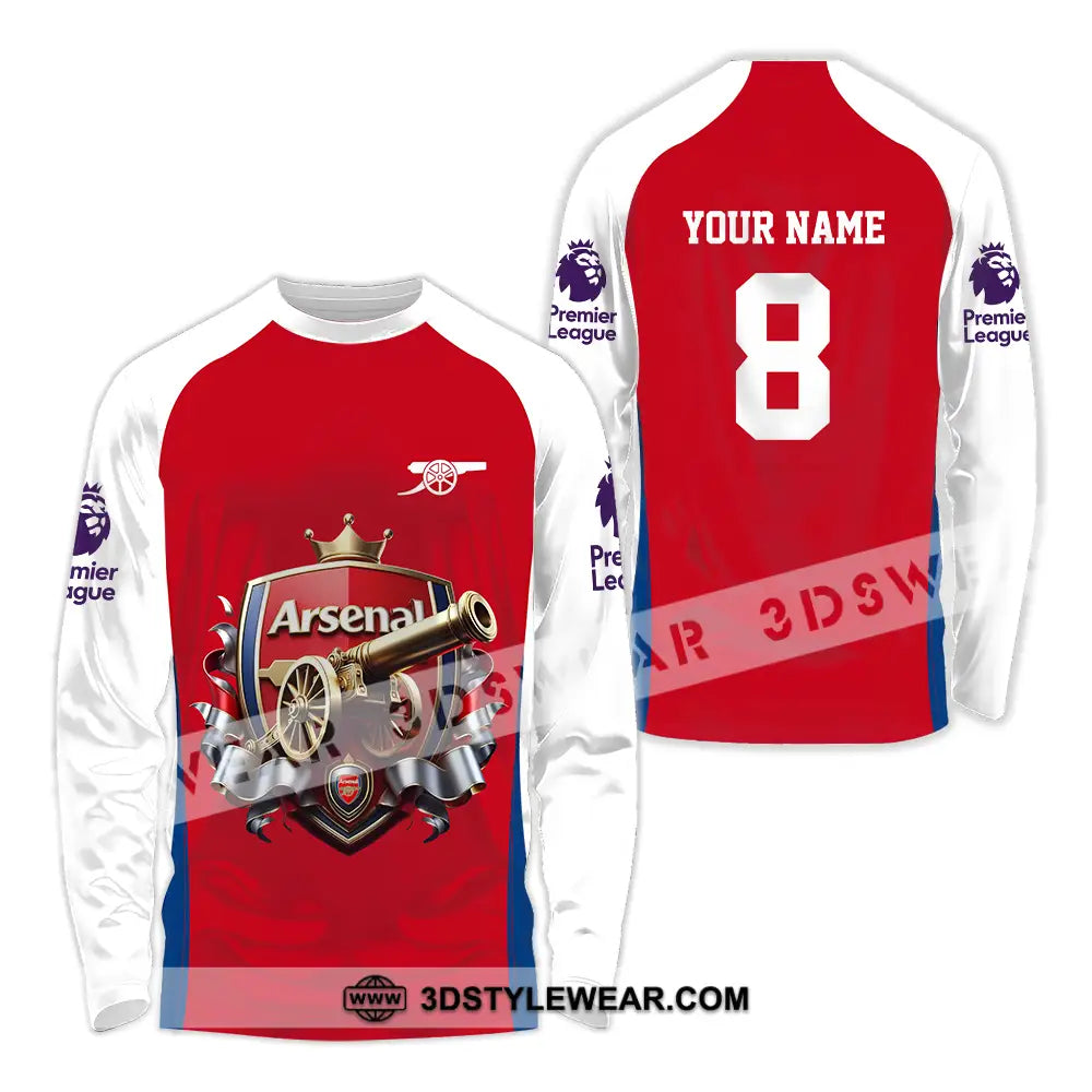 Unisex Shirt - Custom Text Shirt The Gunners Shirt Long Sleeve Shirt / S T-shirt