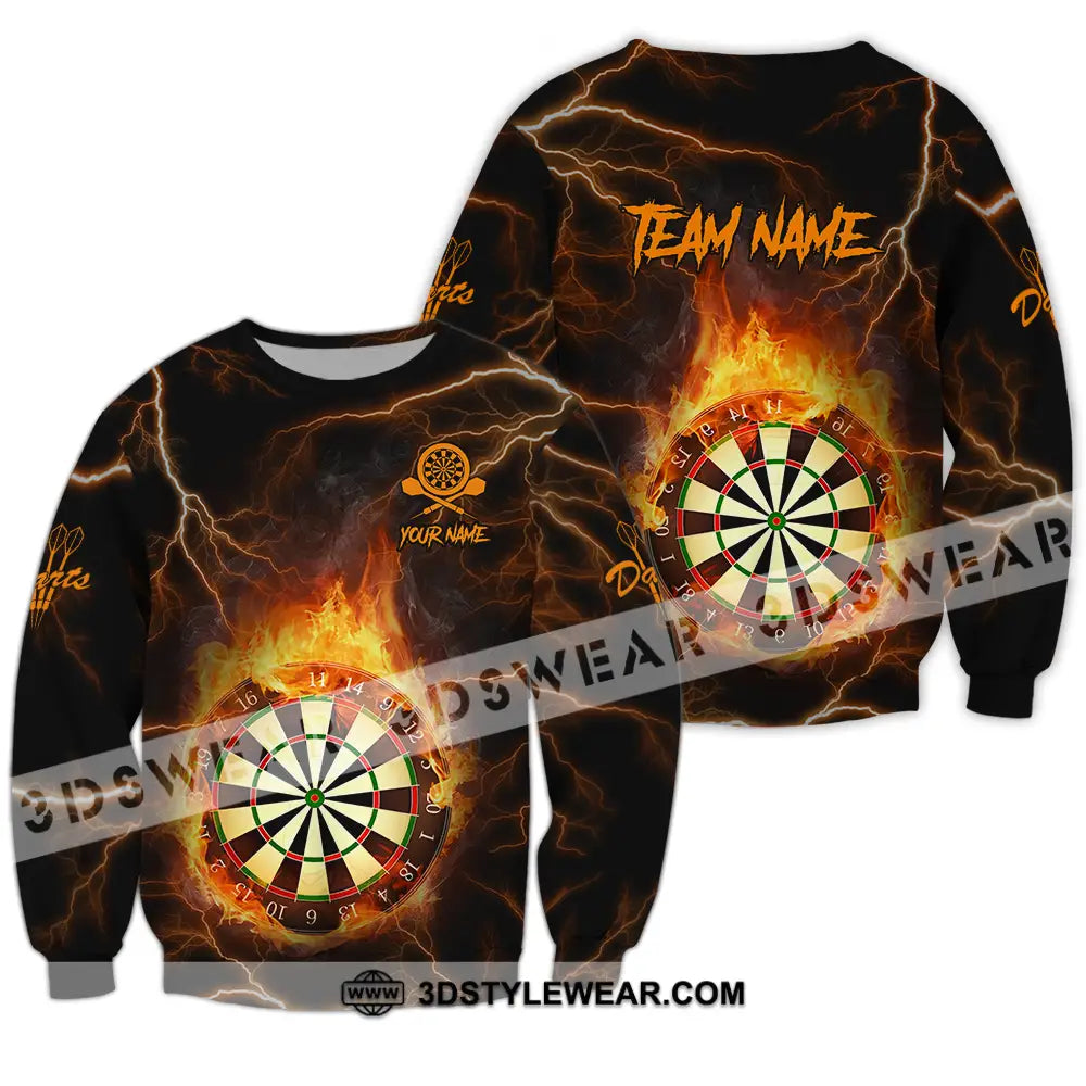 Unisex Shirt - Custom Texts Fire Darts Sport Long Sleeve / S T-Shirt