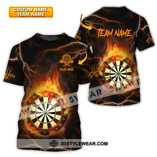 Unisex Shirt - Custom Texts Fire Darts Sport T-Shirt