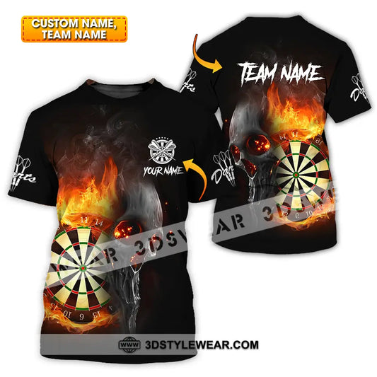 Unisex Shirt - Custom Texts Fire Lion Darts Sport For Player T-Shirt