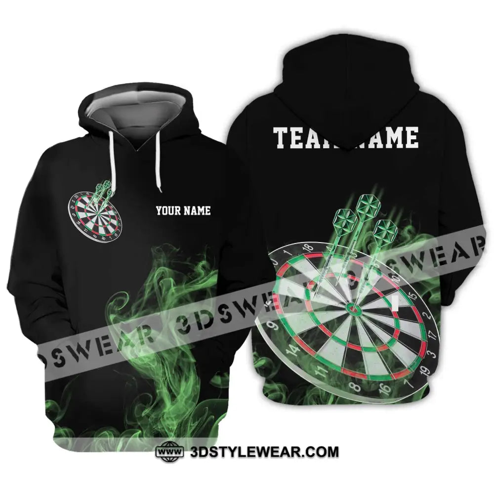 Unisex Shirt - Custom Texts Green Darts Player Sport Hoodie / S T-Shirt