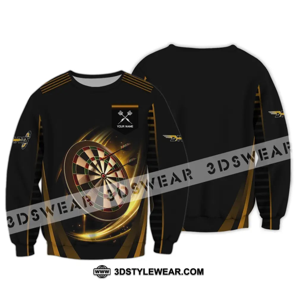 Unisex Shirt Darts T-Shirt Golden Dart Lover Gift Gamer Long Sleeve / S