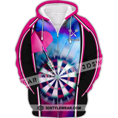 Unisex Shirt Darts T-Shirt Lover Gift Gamer Zipper Hoodie / S