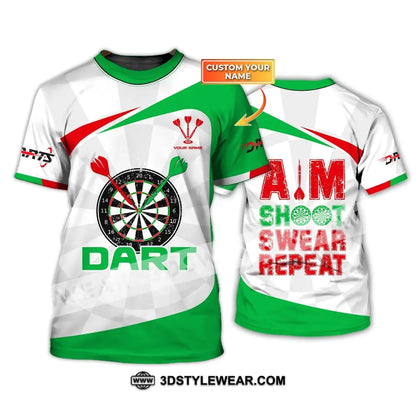 Unisex Shirt Darts T-Shirt Shoot Swear Repeat Lover Gift Gamer