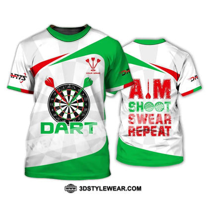 Unisex Shirt Darts T-Shirt Shoot Swear Repeat Lover Gift Gamer / S