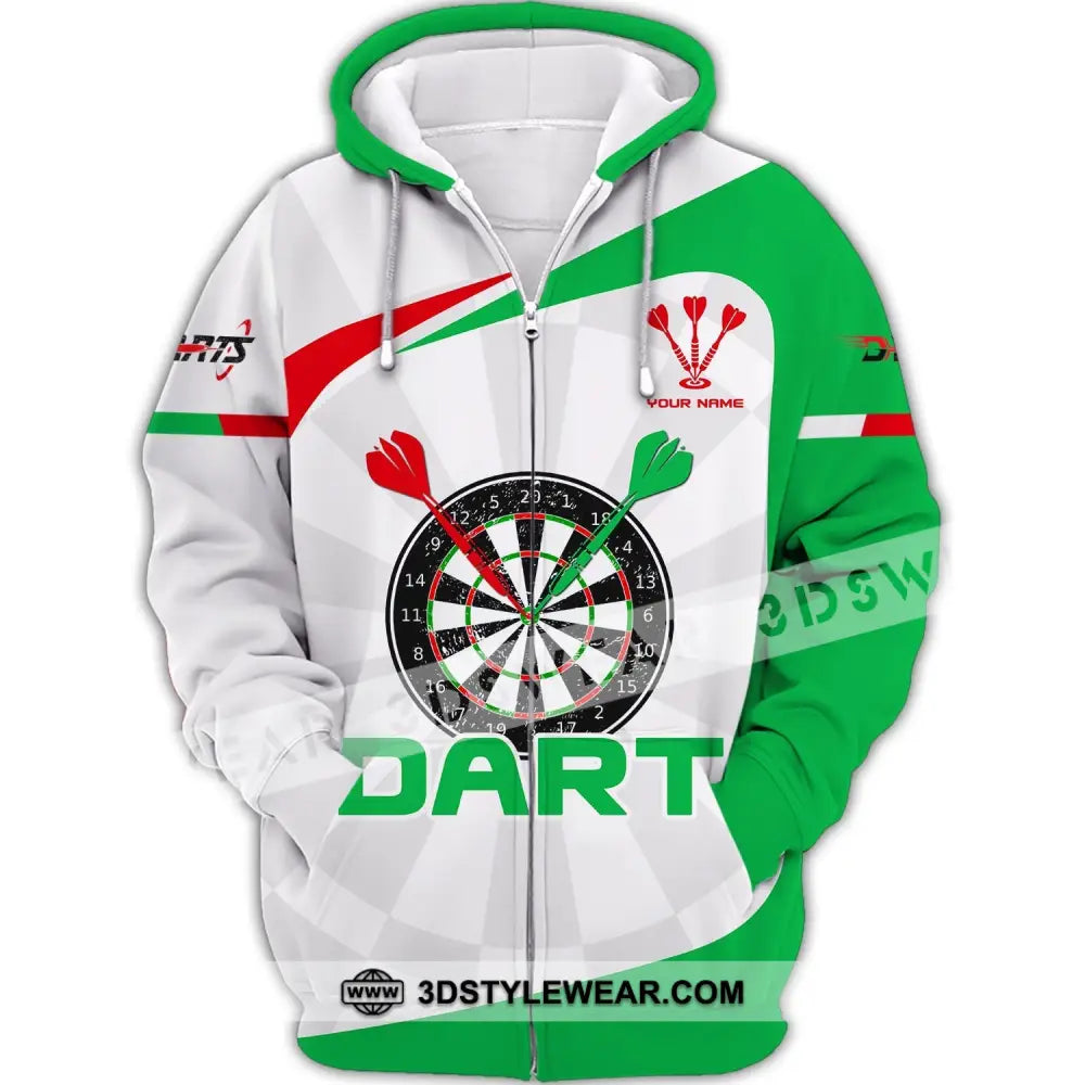 Unisex Shirt Darts T-Shirt Shoot Swear Repeat Lover Gift Gamer Zipper Hoodie / S