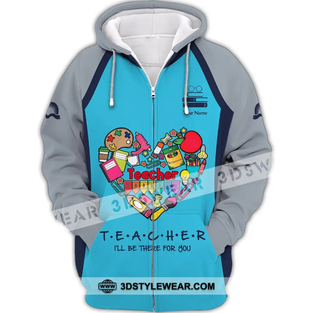 Unisex Shirt Teacher Hoodie Sportwear Gift For Teachers Zipper / S T-Shirt