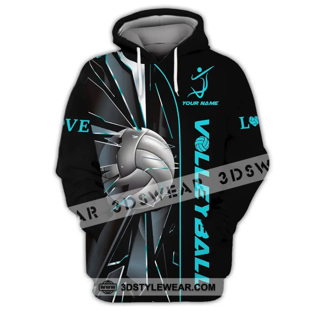 Unisex Shirt Volleyball Custom Love T-Shirt For Club Gift Players Hoodie / S