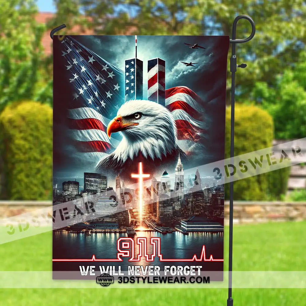 United States Flag Fireman 911 Memorial - American 12×18 Inch / 30X45 Cm Packing: Only Flag