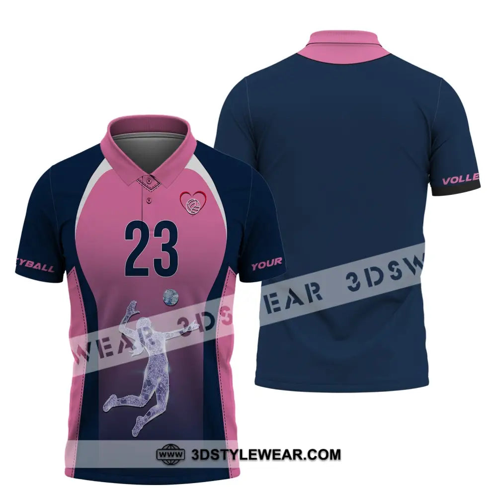 Woman Shirt Custom Name And Number Volleyball Hoodie Team T-Shirt Gift For Players Polo / S