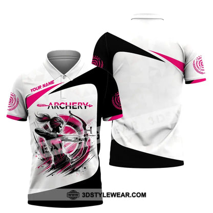 Woman Shirt Custom Name Archer Archery Team Uniform Gift Polo / S T-Shirt