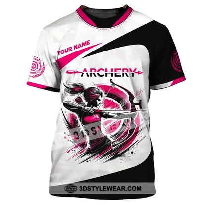 Woman Shirt Custom Name Archer Archery Team Uniform Gift T-Shirt / S T-Shirt