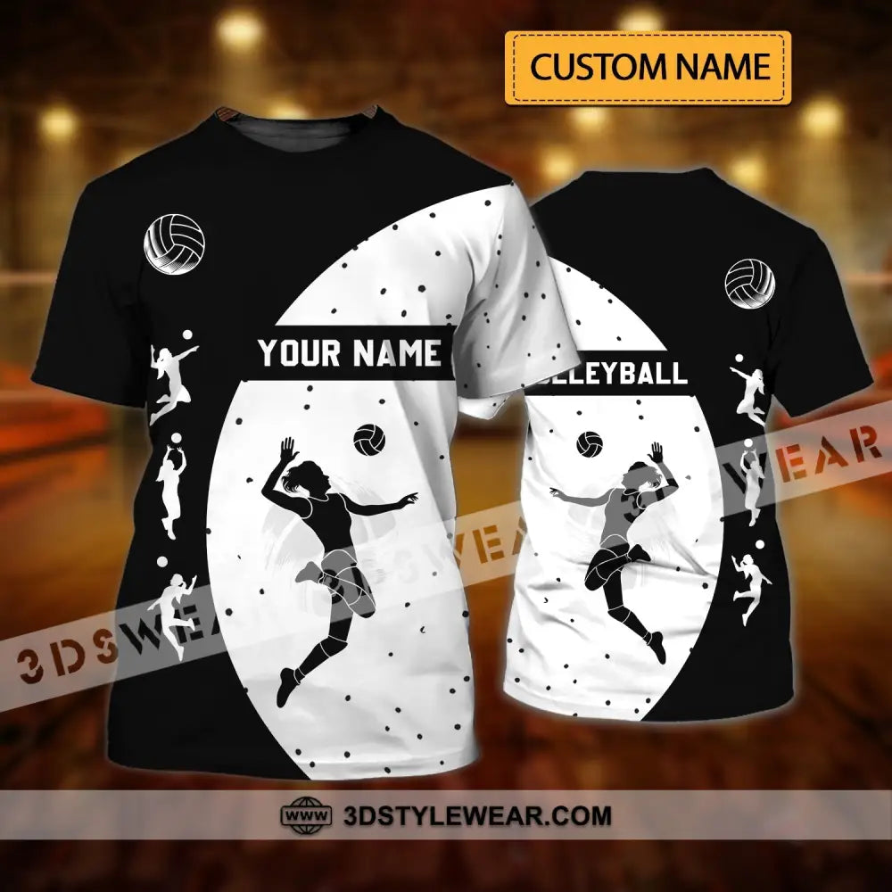 Woman Shirt - Custom Name T-Shirt Volleyball Clothing T-Shirt