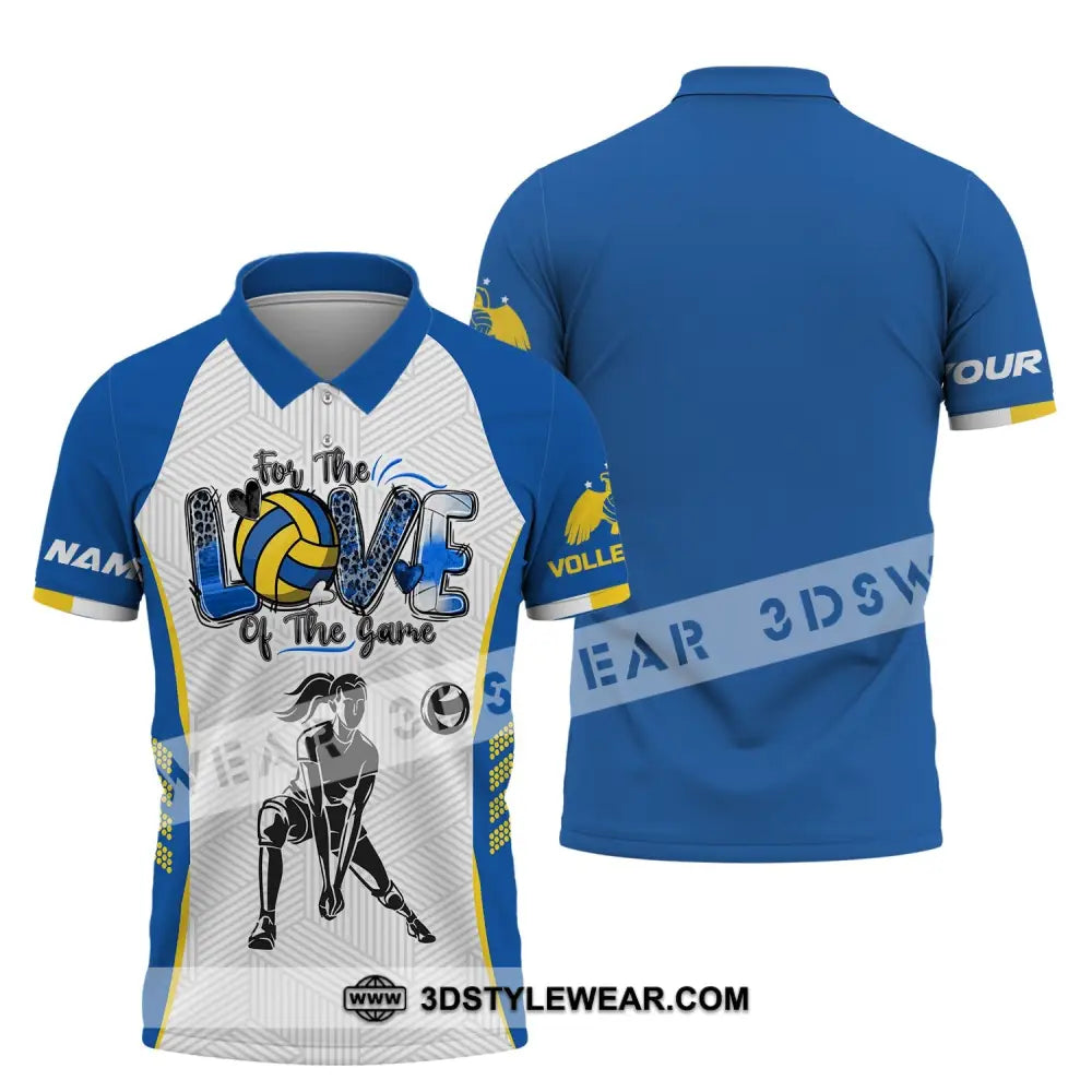 Woman Shirt Custom Volleyball For The Love Of Game T-Shirt For Club Gift Players Polo / S