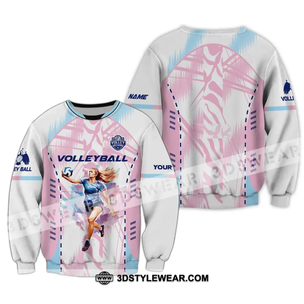 Woman Shirt Volleyball Custom Team T-Shirt For Club Gift Players Long Sleeve / S