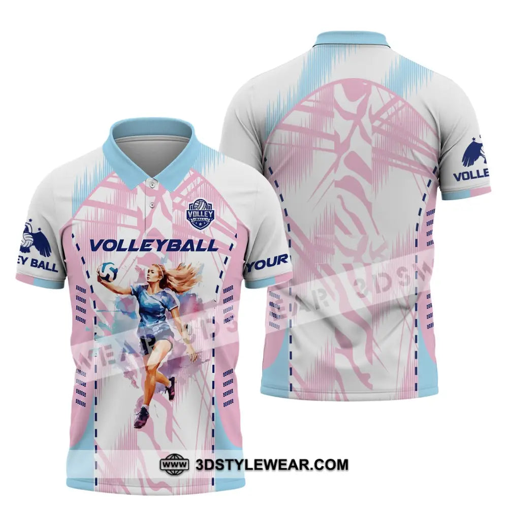 Woman Shirt Volleyball Custom Team T-Shirt For Club Gift Players Polo / S