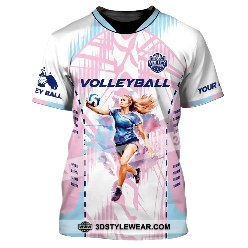 Woman Shirt Volleyball Custom Team T-Shirt For Club Gift Players / S